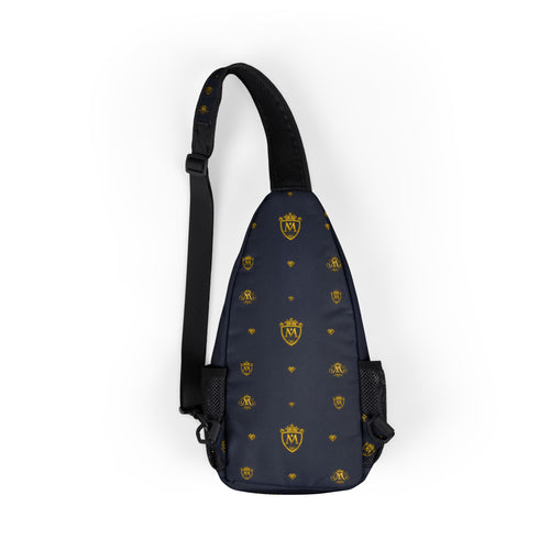 Crown Sheld Chest Bag — Patterned Sling Crossbody for Everyday Travel